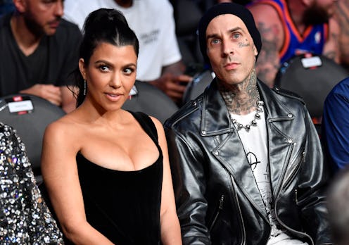 LAS VEGAS, NEVADA - JULY 10: Kourtney Kardashian and Travis Barker are seen in attendance during the...