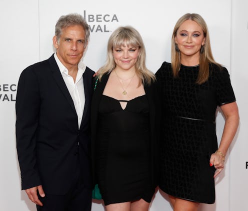 NEW YORK, NEW YORK - JUNE 11: (L-R) Ben Stiller, Ella Stiller and Christine Taylor attend the "Let L...