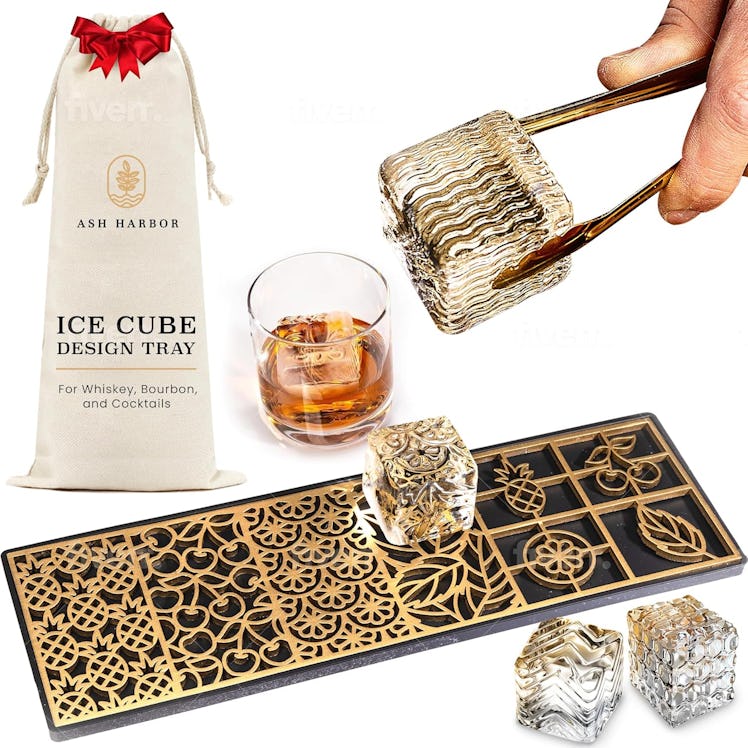 Ash Harbor Clear Ice Cube Maker Design Tray