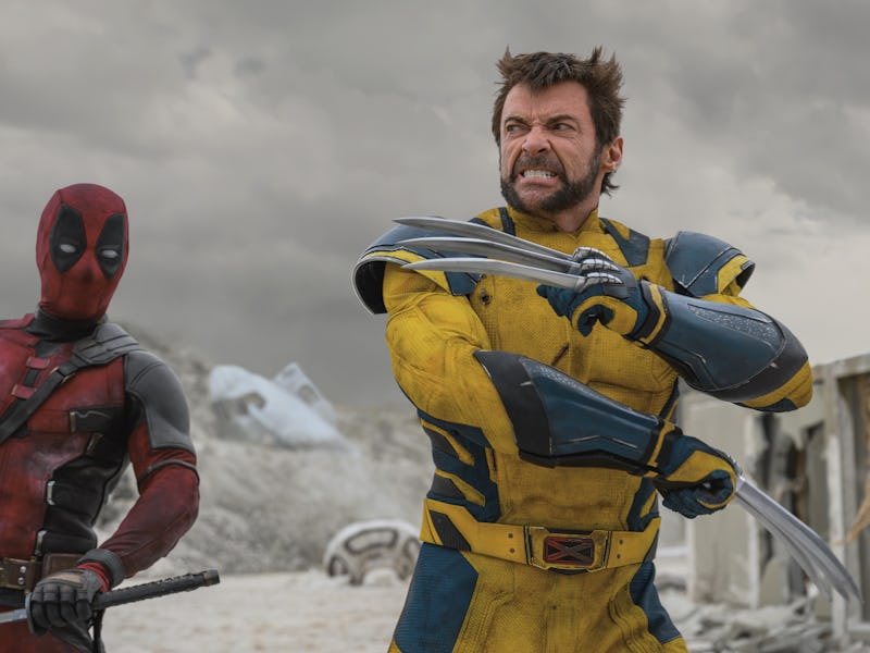 Ryan Reynolds as Wade Wilson/Deadpool and Hugh Jackman as Logan/Wolverine in Deadpool & Wolverine